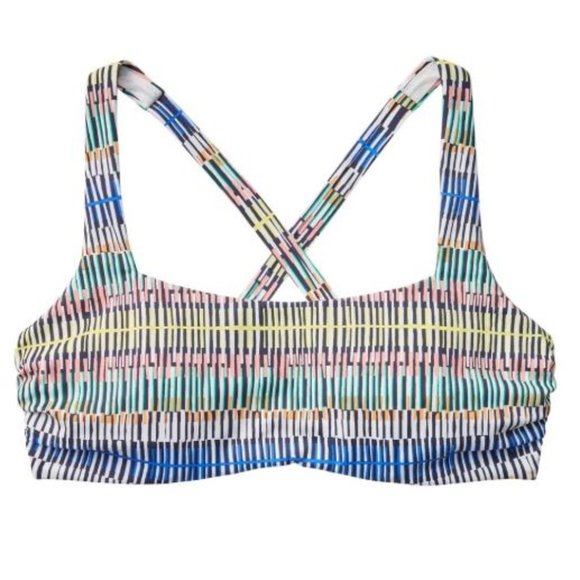 Athleta Blue & Pink Prismatic Bikini Top 34D - Picture 4 of 5